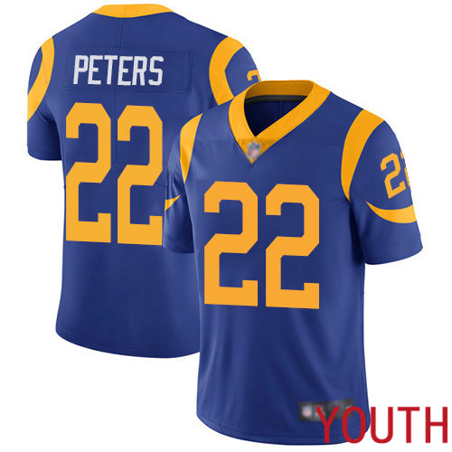 Los Angeles Rams Limited Royal Blue Youth Marcus Peters Alternate Jersey NFL Football #22 Vapor Untouchable